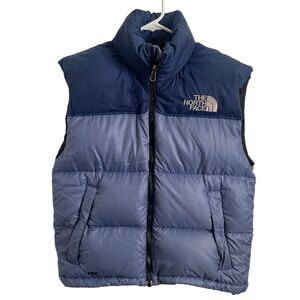Vtg The North Face Womens Nuptse Vest XS Blue 700 Fill Power Goose Down